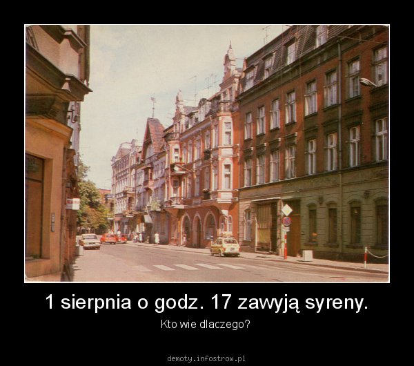 1 sierpnia o godz. 17 zawyją syreny.